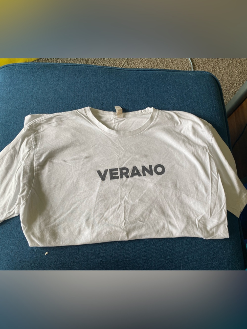 Next Level Apparel White 'VERANO' Short Sleeve Tee